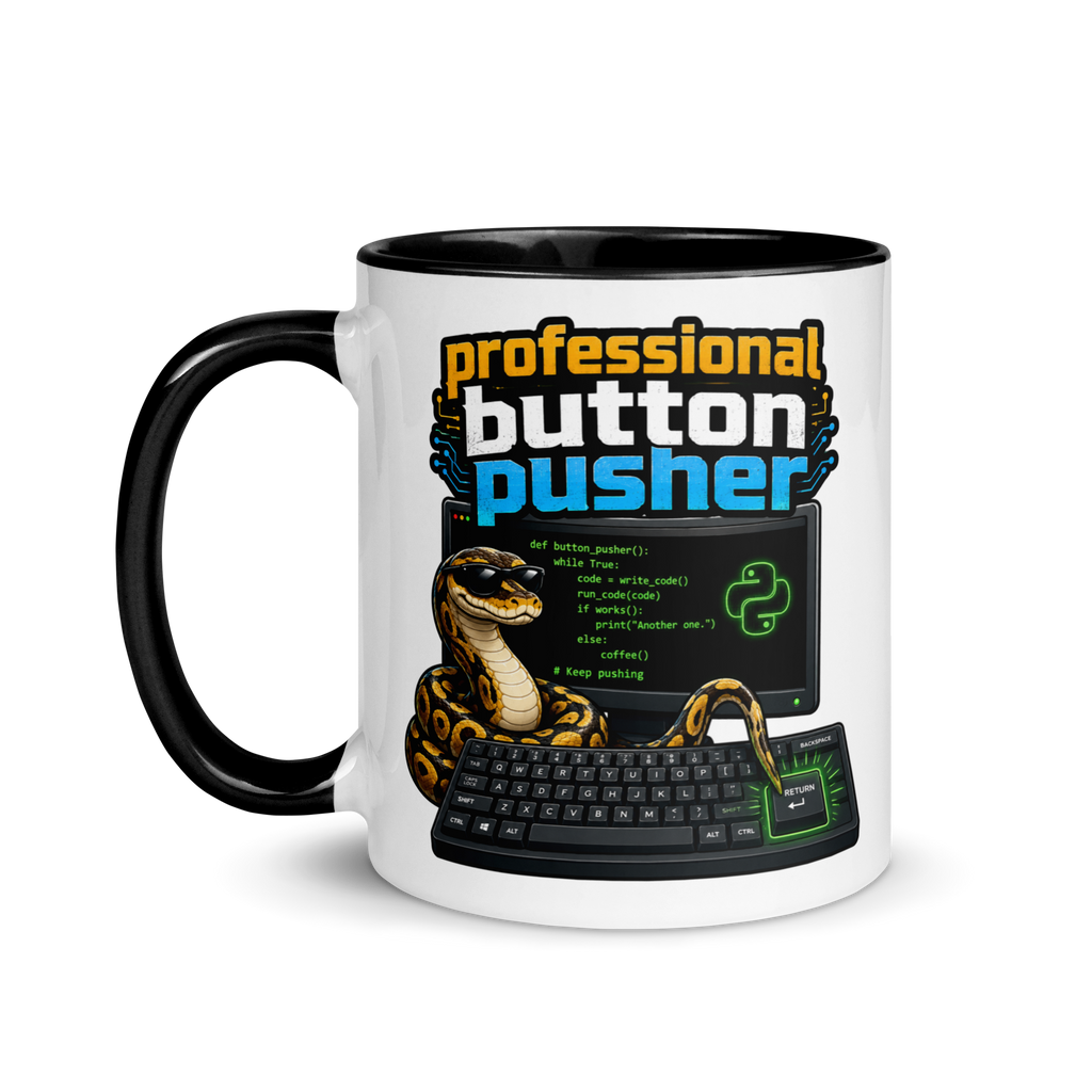 Button Pusher Color Mug