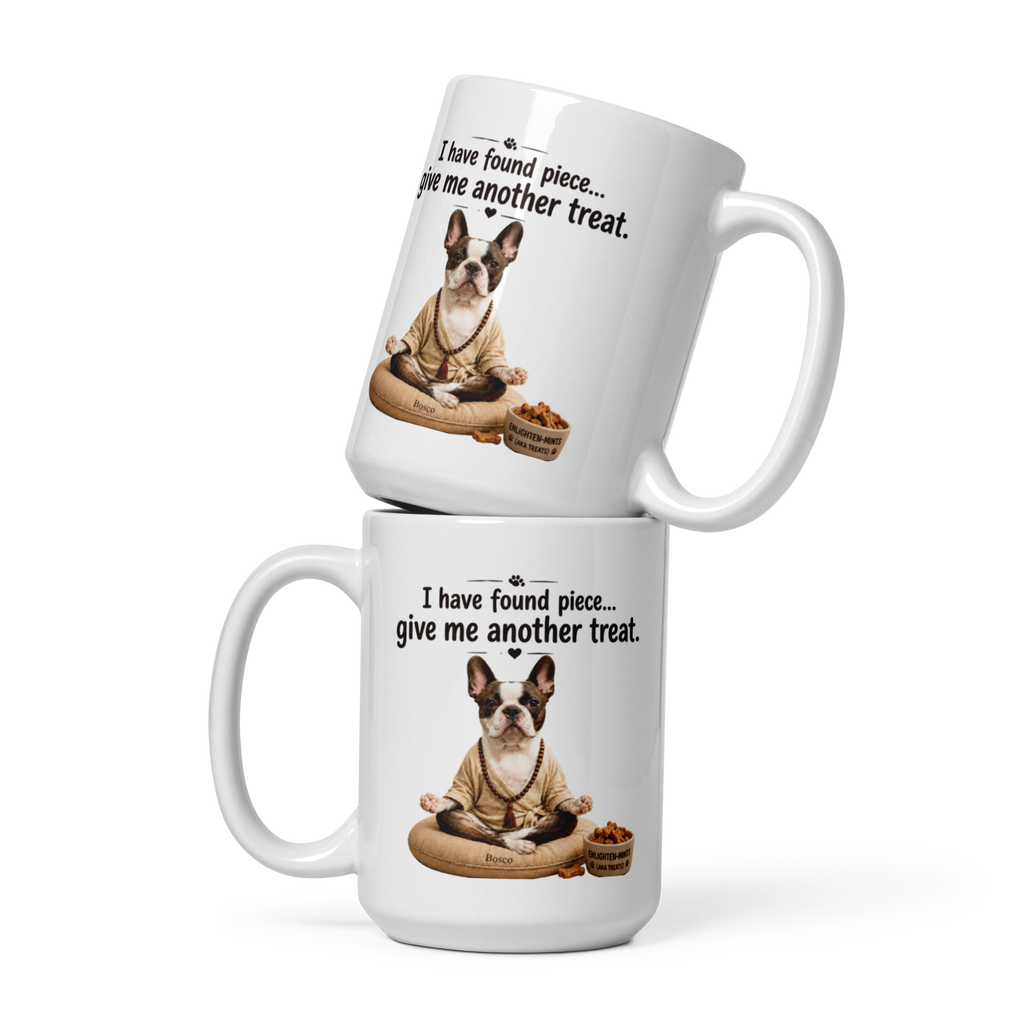 Zen "Enlighten-Mints" Meditating Boston Terrier Ceramic Coffee Mug