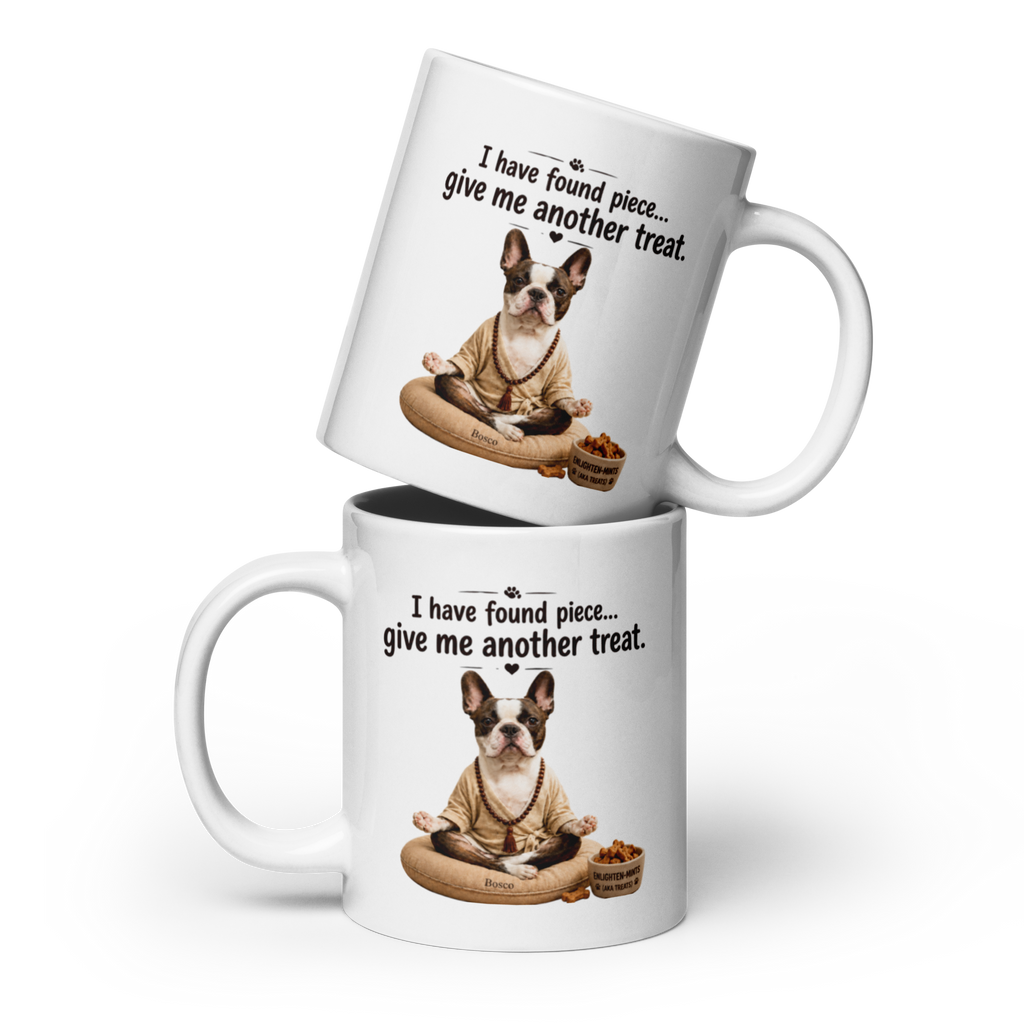 Zen "Enlighten-Mints" Meditating Boston Terrier Ceramic Coffee Mug